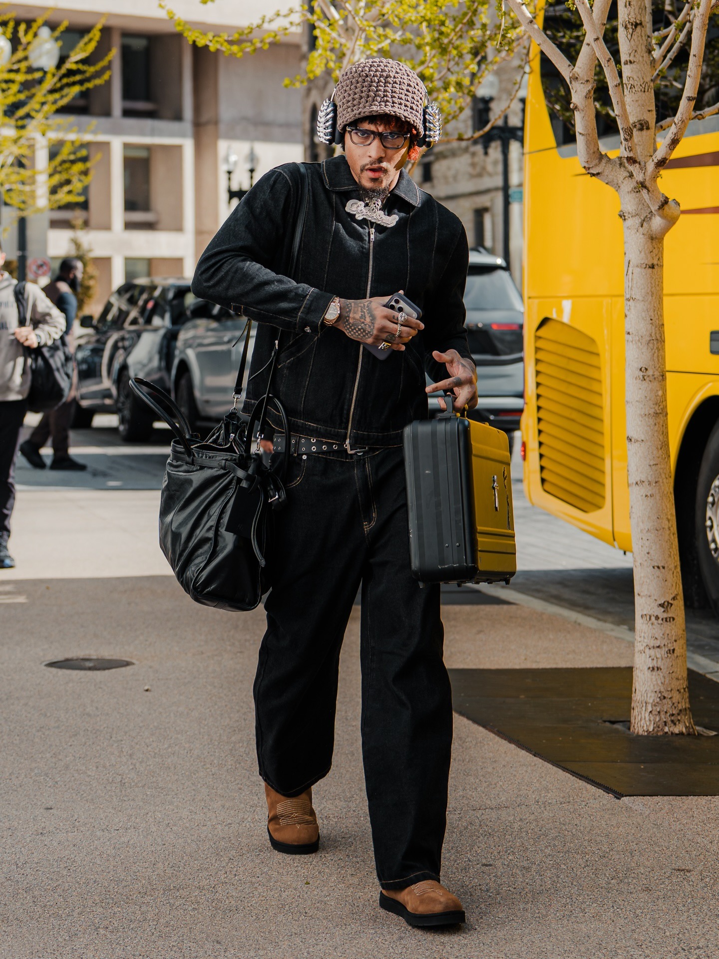 Kelly Oubre Jr. Krost_Denim Combo Jacket Black – Looks