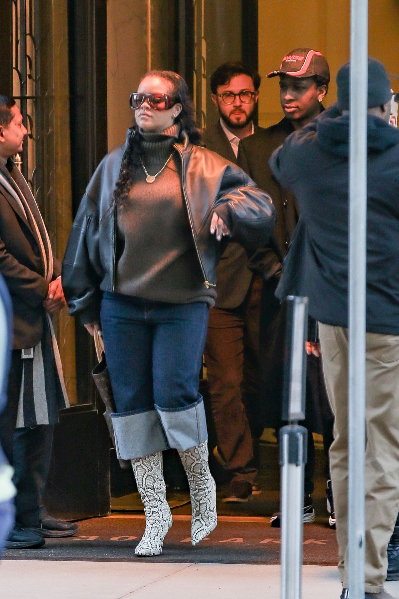 Rihanna WILLY CHAVARRIA_Ruff Rider High-Neck Leather Jacket – Looks
